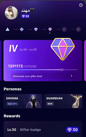 TikTok High Level Account Lv 32 Gifter Badge