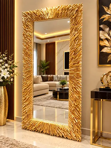 Luxury Large Decorative Floor Mirror - Statement Piece