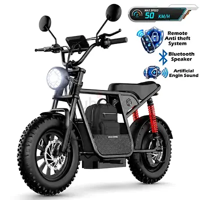 Wind Horse Electric Bike 750W 50KM Range 32KM Speed, D1 | New |  Warranty | FREE  Delivery