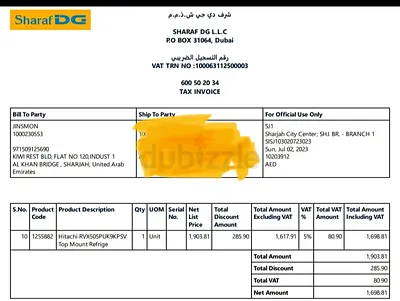 Hitachi NOT WORKING (FRIDGE)Refrigerator -ONLY 3 YEARS OLD!!! (Invoice Included) NOT WORKING