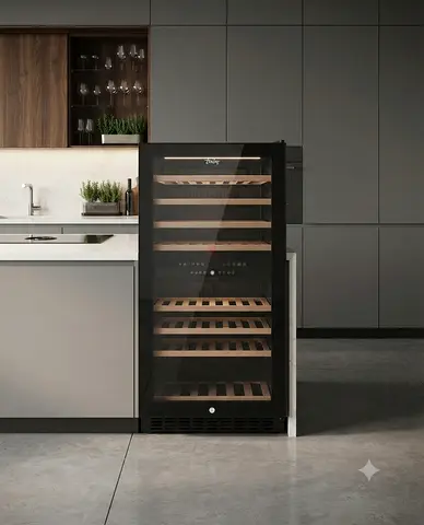 Terim Dual-Temperature Wine Fridge – Premium Wine Cooler | Two-Zone Storage