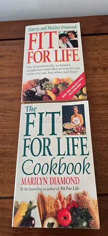 The Fit For Life Cookbook by Marilyn Diamond (paperback) x 2