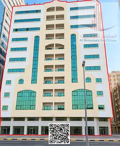 1BR Apartment for Annual Rent in Al Qasimia Sharjah with Balcony Bathroom Central Air Conditioning a