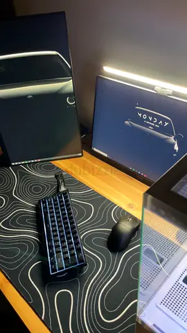 full gaming setup, everything included. PC, two monitors, arm, desk, keyboard, mouse, headset, RGB l