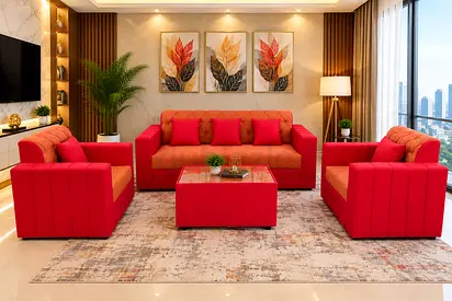 Premium 5-Seater Sofa Set with Table & Cushions
Modern and elegant 5-seater sofa set, perfect for li