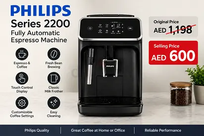 Philips Series 2200 Fully Automatic Espresso Coffee Machine – AED 600