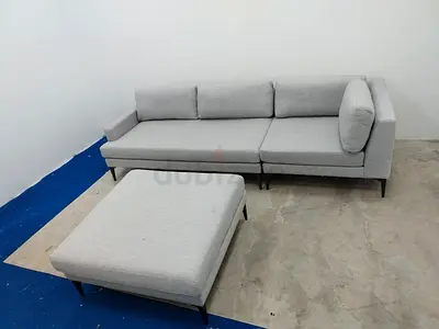 West elm andes gray sectional sofa