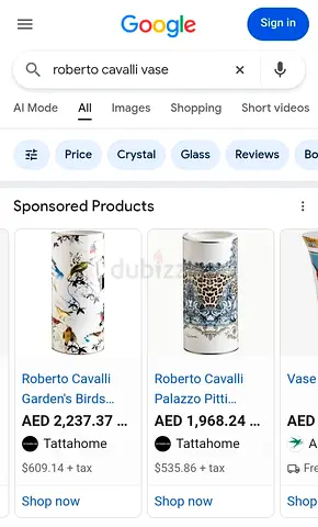 Roberto Cavalli decorative ceramic vase garden birds, Retail $700