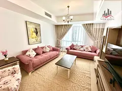Sharjah, Al Khan: Two bedrooms, living room, kitchen, two bathrooms, balcony, furnished, price inclu