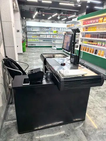 Used Supermarket Checkout Counter with POS System