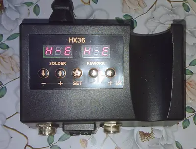 Digital Soldering Station with Hot Air Gun and Soldering Iron