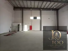 New warehouse, 14,000 sq ft, 140 kW electricity, in Umm Al Thu'ub, on a main street.