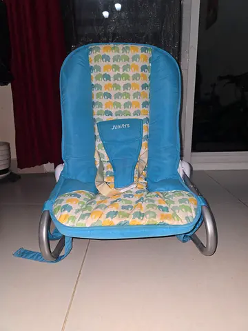 Juniors brand Baby bouncer/seat in blue - light use, good condition