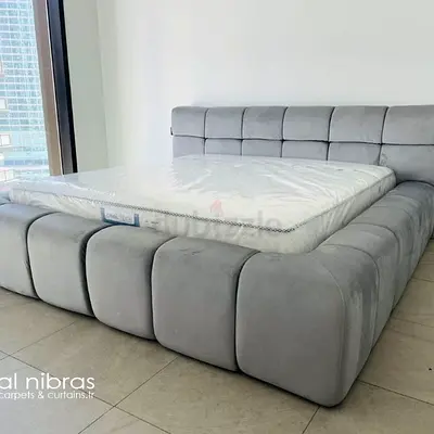 Luxury Fabric Bed Frame With Stylish Modern Design Headboard