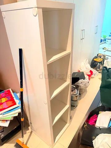 Free White 4-Cubby Tall Storage Shelf / Bookcase - Good Condition