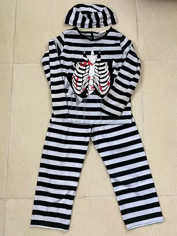 Halloween Skull and Bone Prisoner Costume