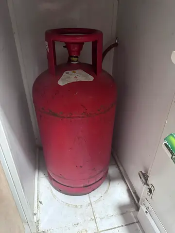 Full Red Gas Cylinder