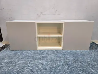 Modern White and Grey TV Stand Media Unit