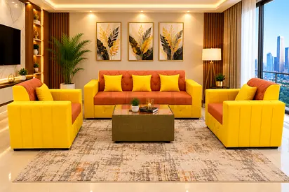 Complete 5-Seater Living Room Set
Complete your living room with this attractive 5-seater sofa set.