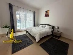 Luxury apartment, second occupancy, one bedroom, living room with open balcony. Ajman, Jasmine Tower