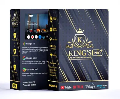 King's Pro+ Android TV Box with Chromecast & Google TV - Brand New Boxed