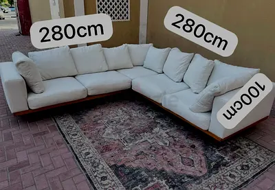 Corner feather filled L Shape Sofa Beige west elm Newport