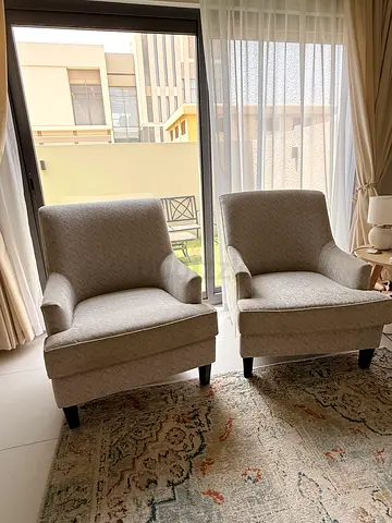 Set of 2 Neutral Armchairs