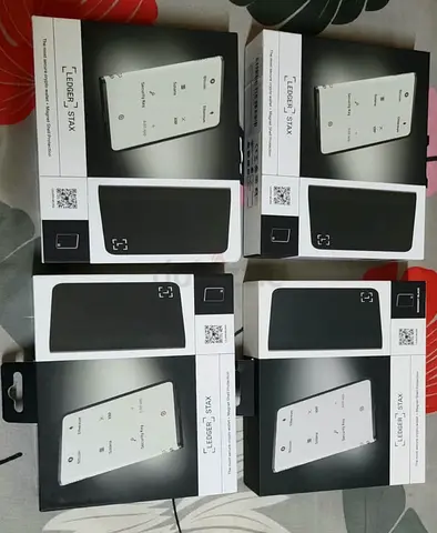 4 × Ledger Stax Crypto Hardware Wallets – 3 Sealed + 1 Open Box