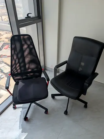 Two office chairs - 100 aed for both