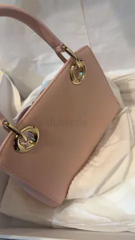 Light Pink Structured Leather Handbag with Gold Hardware dior and reciept available