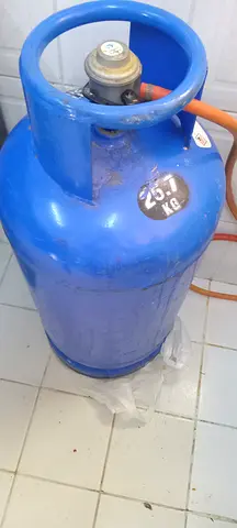 Blue LPG Gas Cylinder - 25kg, used but functional