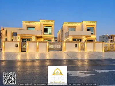 Modern villa next to Al Qabail Mall, overlooking Sheikh Mohammed Bin Zayed Road; prime location, registration fees included.