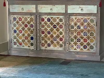 Antique-Style Wooden Cabinet. Vintage collection