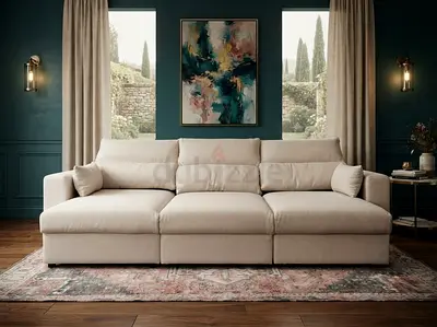IKEA Esklstuna L shape Sofa Bed Beige