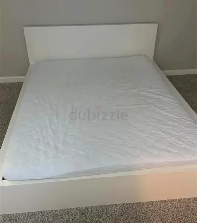 Ikea Queen size bed with mattress and storage drawers