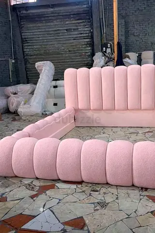 Luxury modern pink Colour 180*200 king size bed