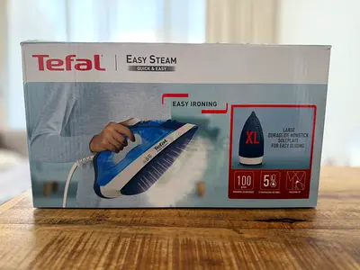 Tefal Easy Steam Iron (new in box) - Blue/White