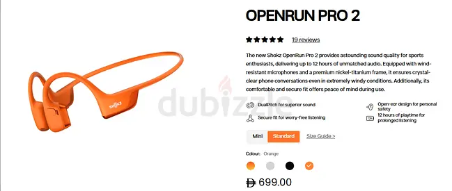 Shokz OpenRun Pro 2 Bone Conduction Sports Headphones