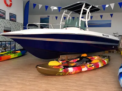 Sealine Boat Carthage640 (22ft) Full options , Price without engine سعر القارب بدون محرك
