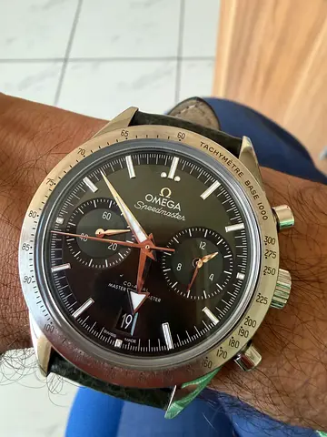Omega Speedmaster ‘57 Chronograph Men's Watch - Green Dial-Full set box and papers