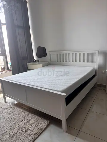 IKEA HEMNES King Bed 180×200 cm + 2 Bedside Tables