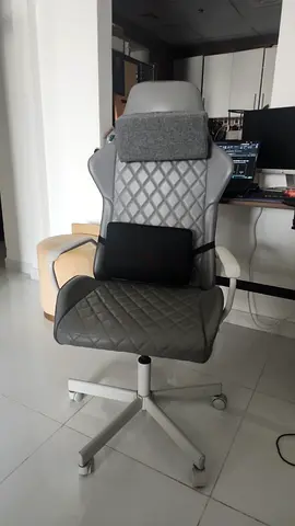 Grey ergonomic IKEA office/gaming chair with lumbar and head support