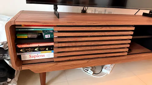 Mid-century Modern Wooden TV Console / Entertainment Unit