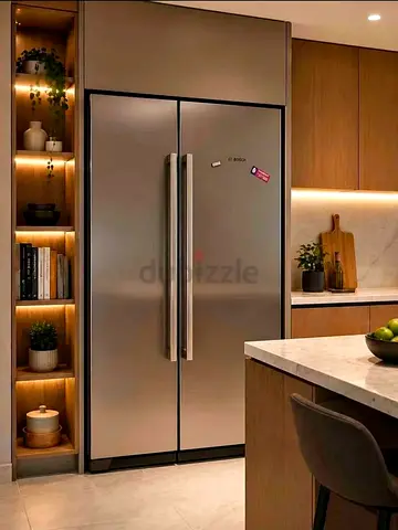 Free delivery Bosch Side-by-Side Stainless Steel Refrigerator