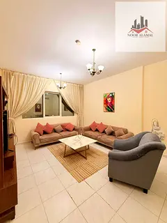 Sharjah, Al Taawun, Oriana Hospital Street, one bedroom, living room, super deluxe, and bathroom. Pr