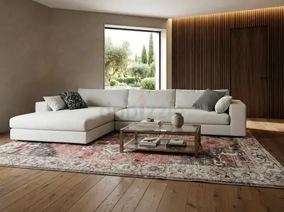 Sketch L Shape Sofa Beige