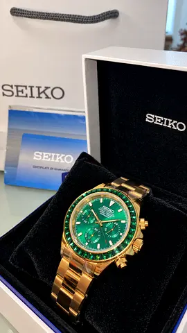 SEIKO DAYTONA GREEN DIAMOND MOD 💎 SUPER LUXURY WATCH 🔥