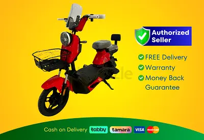 Wind Horse Electric Scooter 500W 45KM Range 40KM Speed, M6 - Red | New |  Warranty | FREE  Delivery