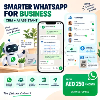 250 AED/Month - AI-Powered WhatsApp CRM & Team Inbox Sharjah - 250 AED/Month