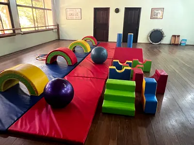 Gymnastic equipment as new hardly used selling as one lot. Excellent condition.